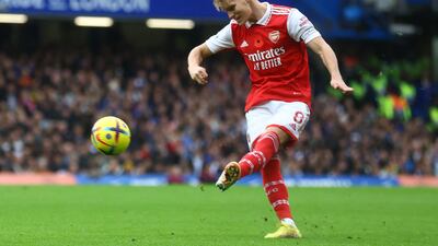 Martin Odegaard 7: Had glorious chance to make it 2-0 when he cut back on to his left foot, when could have shot earlier with right, and fired shot over bar. Quiet attacking wide by his standards but passing was usual immaculate standard. Reuters