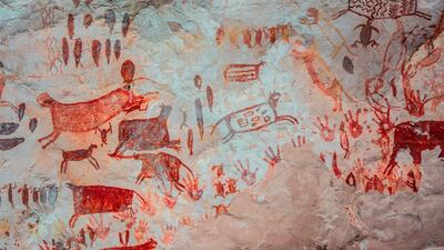 Rock art in the Chiribiquete National Park, Colombia. Jorge Mario Alvarez Arango / EPA