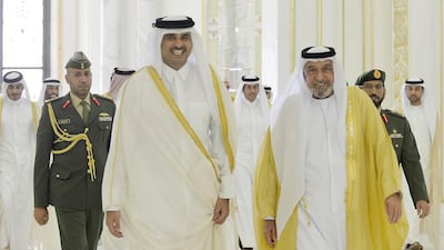 Sheikh Khalifa and Sheikh Tamim said at the end of the meeting the importance of consultation and coordination between the two countries and between GCC countries.