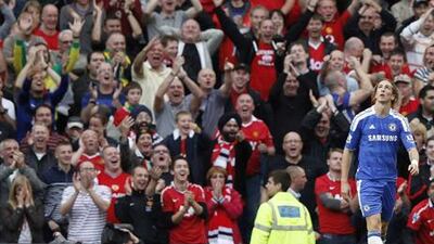 Fernando Torres missed an open goal against Manchester United