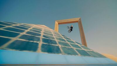 Kyle biked around Dubai's biggest landmarks as part of a project with Red Bull. YouTube