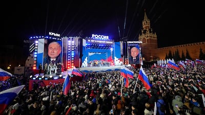 Only a handful of countries, including China, Nicaragua and Venezuela, have so far congratulated Mr Putin. AP