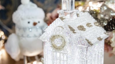 Festive trinkets are scattered across the house