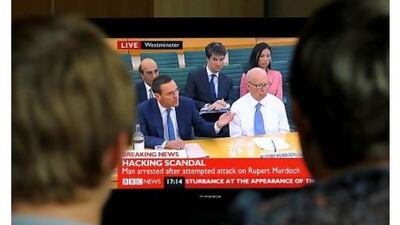 Viewers around the world were surprised to see Rupert Murdoch's vulnerability in front of the Parliamentary Select Committee on Tuesday. Andrew Yates / AFP