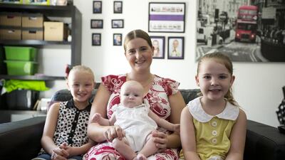 Stacey Turnbull, a British parent, says she took her child to the cinema when she was only a few weeks old. Christopher Pike / The National