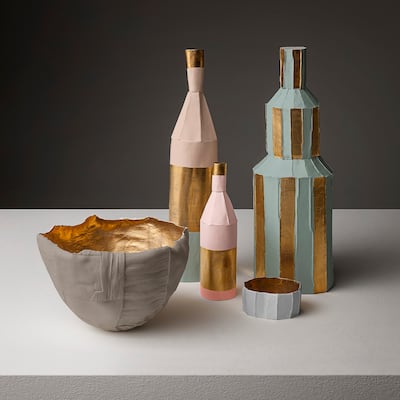 Metallic and pastel pieces by Paola Paronetto. Photo: Paola Paronetto