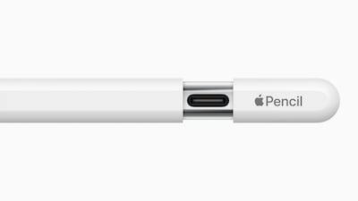 The new Apple Pencil has a sliding cap that reveals its USB-C port. Photo: Apple