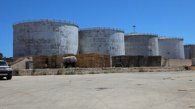 Crude oil storage tanks at Azzawiya oil refinery in Zawiyah, west of Tripoli, Libya. Reuters