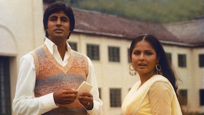 Amitabh Bachchan and Raakhee in 'Hindi Love/Kabhi Kabhie'. Courtesy Shutterstock