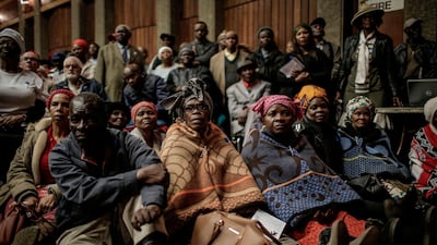 People attend the public land hearings on whether section 25 of the Constitution regarding expropriation of land without compensation should be amended. AFP