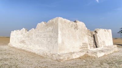 The pre-Islamic temple in ed-Dur, one of the largest archaeological sites in the UAE. Reem Mohammed/The National