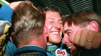The result of the acident was that Michael Schumacher won his first world title. Mike Hewitt/Allsport