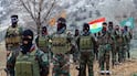 Iranian Kurdish fighters from the Kurdistan Freedom Party (PAK) take part in a training session. Reuters.