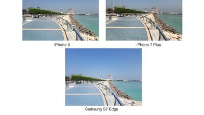 The colour blue continues to show differently with the S7 Edge, here with the pathway and water. Delores Johnson / The National