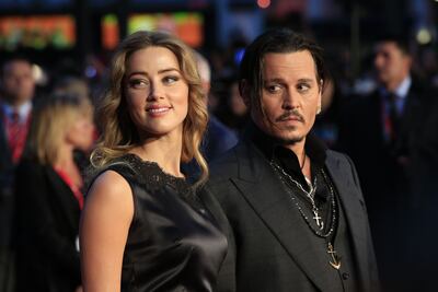 Amber Heard and Johnny Depp at the premiere of 'Black Mass' during the 59th BFI London Film Festival in October 2015. PA