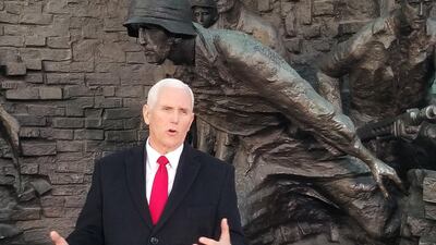 US Vice President Mike Pence in Warsaw, Poland, earlier this week. Glen Carey / Bloomberg