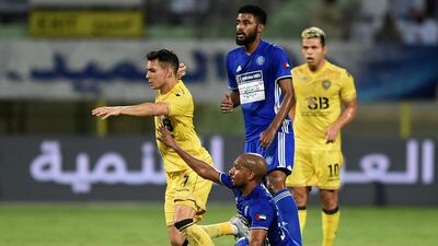Caio, left, is already looking at Al Wasl’s next game against Al Wahda. Tom Dulat / Getty Images