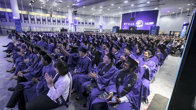 Graduates of NYU Abu Dhabi. Leslie Pableo for The National
