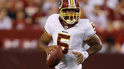 Donovan McNabb threw a TD pass in his first game.