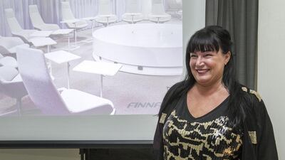 Ippa Herztberg, Workspace’s managing director, says the company’s favourite design project was for a boardroom for the board of directors at Finnair. Mona Al Marzooqi / The National
