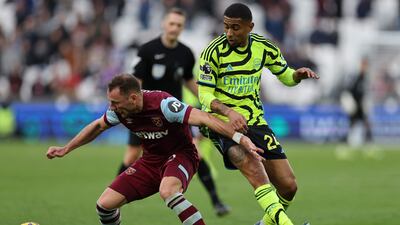 (On for Saka, 67’) Game was 6-0 when he came on with West Ham despondent. AFP