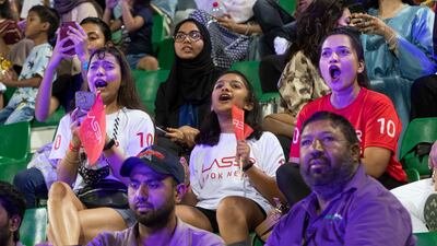 All Stars fans cheer the film stars on.