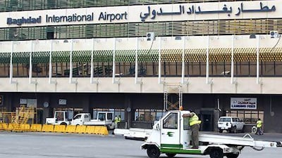 Baghdad International Airport, near where the explosions took place on Sunday night. Mohammed Ameen / Reuters