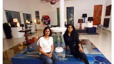 Sabina Sinha, left, and Kavita Bahadur, have been doing business together for five years. Satish Kumar / The National