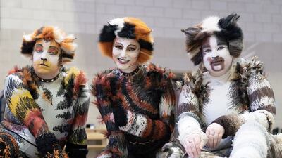 People dressed as cats from Andrew Lloyd Webber's celebrated musical. PA