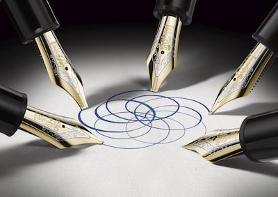 Bespoke nibs from Montblanc. Courtesy Montblanc