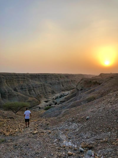 The low elevation trek through Wadi Khutwa is only between two and four kilometres long. Courtesy Emirates Canyoneering Club