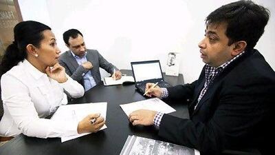 Gaurav Marya, right, the managing director at Franchise Middle East. Sarah Dea / The National