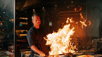 Chef Ross Shonhan uses straw fires to add charring and smokiness to most dishes. Photo: Strawfire