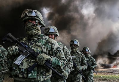 Mexican Marines burnt 4.7 ton of cocaine, 468 kg of marijuana and 54 psychoactive pills seized at the states of Guerrero and Morelos on Sept, 20, 2018. EPA/DAVID GUZMAN