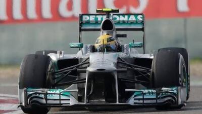 Mercedes-GP driver Lewis Hamilton started from the pole on Sunday and barely edged out Sebastian Vettel for third at the Chinese Grand Prix. Mark Baker / AP photo