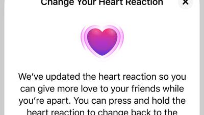 There's also an option to change a heart into a pulsating heart on Messenger. Courtesy Facebook