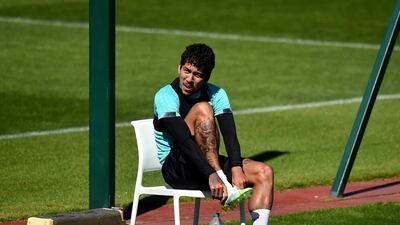 Striker Roberto Firmino during training. Getty