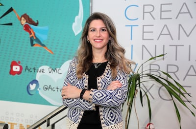 Nauf Mawla, a communications consultant, says a four-day work week helps her to go to work on Monday feeling productive and ready to hit the ground running. Photo: Pawan Singh / The National