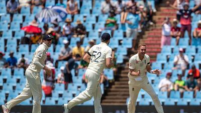 England's Stuart Broad, right, was on target on Thursday. AP