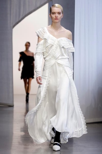 Self Portrait's spring 2019 was urban déshabillé. AP Photo.