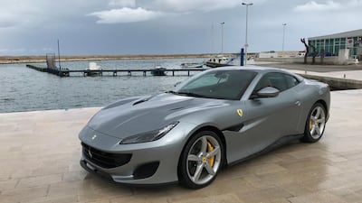 The Ferrari Portofino in Savelletri, Puglia, Italy. Adam Workman / The National