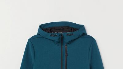 H&M jacket, Dh179: Effortless style by way of a sturdy jersey jacket with a mesh-lined hood. Great to wear at your favourite chilly mall or during an early morning run