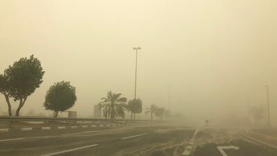 Motorists should reduce their speed to 80kph on main roads, Abu Dhabi Police have said. Photo: Abu Dhabi Police