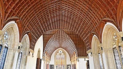 The ceiling of the Reading Hall of the Mumbai University Library has also been restored to its former glory through this process