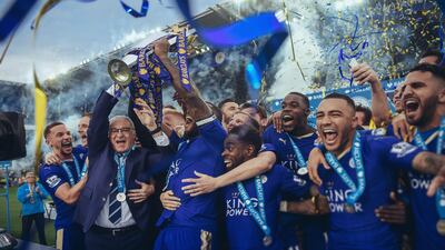 Leicester City lifting the Premier League Trophy. he occasional rags-to-riches miracle occurs, such as Leicester City’s dramatic capture of the league title in 2016.Getty