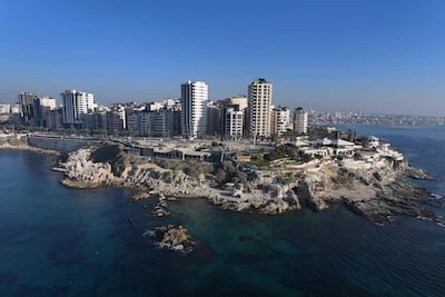 An aerial view of Latakia taken in December 2024. AFP