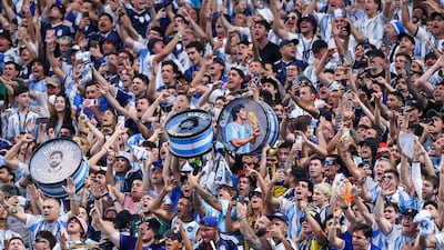 Argentina fans before the semi-final against England in Atlanta Stadium. AFP