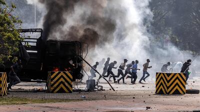 Running battles took place on Kenya's streets after police had opened fire on the crowds. AFP