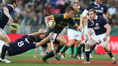 Handre Pollard will earn his fourth South Africa Test cap against New Zealand on Saturday, September 13, 2014 in the Rugby Championship. Steve Haag / Gallo Images / Getty Images