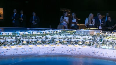 A model of Meraas’ new project Bvlgari Residences Dubai. Reem Mohammed / The National